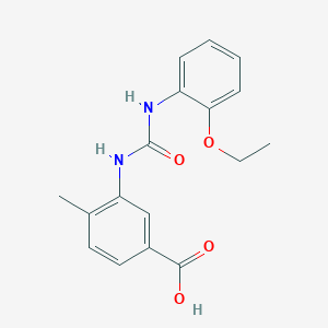 molecular formula C17H18N2O4 B5257155 3-{[(2-ETHOXYANILINO)CARBONYL]AMINO}-4-METHYLBENZOIC ACID 