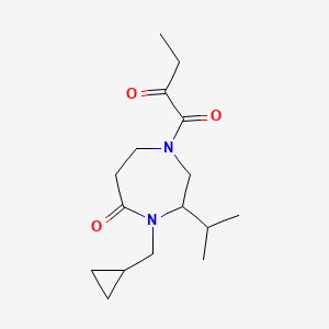 4-(cyclopropylmethyl)-3-isopropyl-1-(2-oxobutanoyl)-1,4-diazepan-5-one