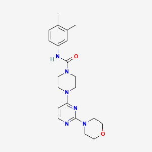 N-(3,4-dimethylphenyl)-4-[2-(4-morpholinyl)-4-pyrimidinyl]-1-piperazinecarboxamide