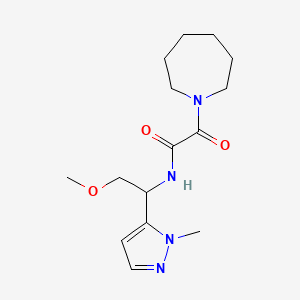 2-azepan-1-yl-N-[2-methoxy-1-(1-methyl-1H-pyrazol-5-yl)ethyl]-2-oxoacetamide