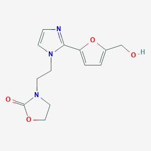 3-(2-{2-[5-(hydroxymethyl)-2-furyl]-1H-imidazol-1-yl}ethyl)-1,3-oxazolidin-2-one