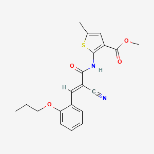 methyl 2-{[2-cyano-3-(2-propoxyphenyl)acryloyl]amino}-5-methyl-3-thiophenecarboxylate