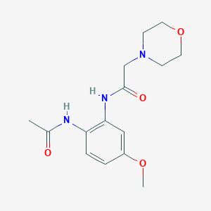 N-[2-(acetylamino)-5-methoxyphenyl]-2-(4-morpholinyl)acetamide