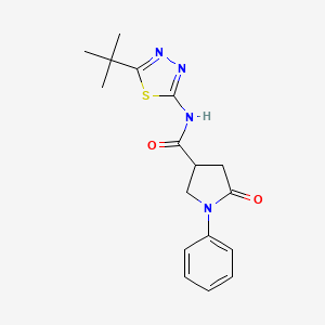 N-(5-tert-butyl-1,3,4-thiadiazol-2-yl)-5-oxo-1-phenyl-3-pyrrolidinecarboxamide