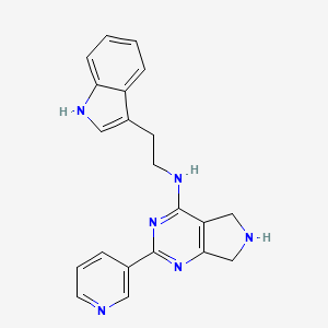 molecular formula C21H20N6 B5257275 N-[2-(1H-indol-3-yl)ethyl]-2-pyridin-3-yl-6,7-dihydro-5H-pyrrolo[3,4-d]pyrimidin-4-amine 