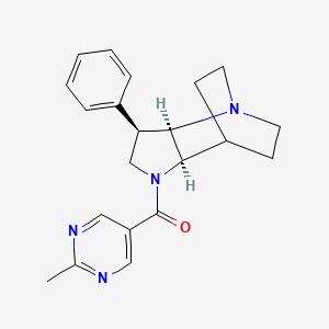 (2-methylpyrimidin-5-yl)-[(2R,3R,6R)-3-phenyl-1,5-diazatricyclo[5.2.2.02,6]undecan-5-yl]methanone