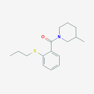 molecular formula C16H23NOS B5257300 3-methyl-1-[2-(propylthio)benzoyl]piperidine 