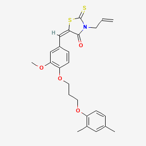 3-allyl-5-{4-[3-(2,4-dimethylphenoxy)propoxy]-3-methoxybenzylidene}-2-thioxo-1,3-thiazolidin-4-one