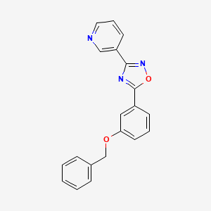 3-{5-[3-(benzyloxy)phenyl]-1,2,4-oxadiazol-3-yl}pyridine