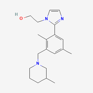 2-(2-{2,5-dimethyl-3-[(3-methylpiperidin-1-yl)methyl]phenyl}-1H-imidazol-1-yl)ethanol