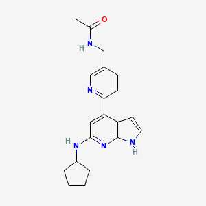 N-({6-[6-(cyclopentylamino)-1H-pyrrolo[2,3-b]pyridin-4-yl]pyridin-3-yl}methyl)acetamide