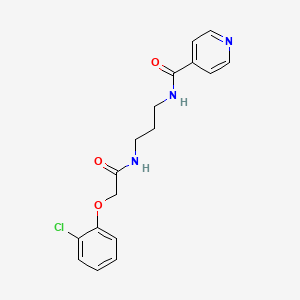 N-(3-{[2-(2-chlorophenoxy)acetyl]amino}propyl)isonicotinamide