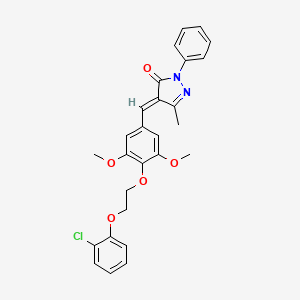 4-{4-[2-(2-chlorophenoxy)ethoxy]-3,5-dimethoxybenzylidene}-5-methyl-2-phenyl-2,4-dihydro-3H-pyrazol-3-one