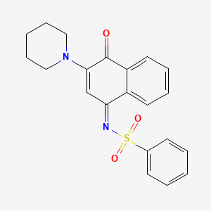 N-[4-oxo-3-(1-piperidinyl)-1(4H)-naphthalenylidene]benzenesulfonamide