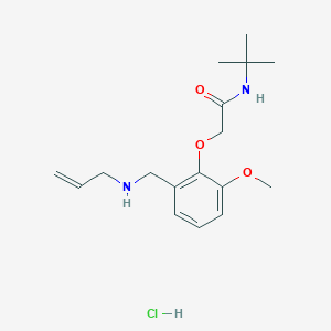 N-tert-butyl-2-[2-methoxy-6-[(prop-2-enylamino)methyl]phenoxy]acetamide;hydrochloride