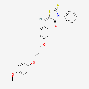 5-{4-[3-(4-methoxyphenoxy)propoxy]benzylidene}-3-phenyl-2-thioxo-1,3-thiazolidin-4-one