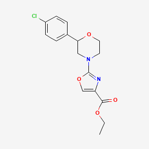 ethyl 2-[2-(4-chlorophenyl)morpholin-4-yl]-1,3-oxazole-4-carboxylate