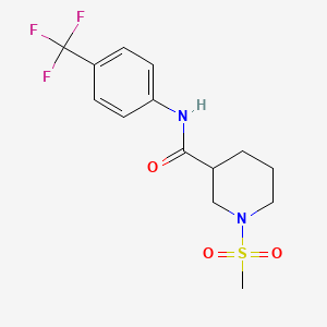 1-(methylsulfonyl)-N-[4-(trifluoromethyl)phenyl]-3-piperidinecarboxamide