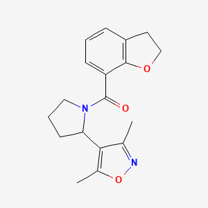 molecular formula C18H20N2O3 B5257525 4-[1-(2,3-dihydro-1-benzofuran-7-ylcarbonyl)pyrrolidin-2-yl]-3,5-dimethylisoxazole 