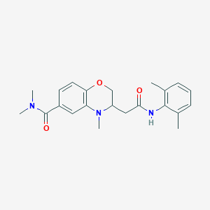 3-{2-[(2,6-dimethylphenyl)amino]-2-oxoethyl}-N,N,4-trimethyl-3,4-dihydro-2H-1,4-benzoxazine-6-carboxamide