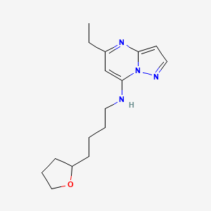 5-ethyl-N-[4-(tetrahydro-2-furanyl)butyl]pyrazolo[1,5-a]pyrimidin-7-amine