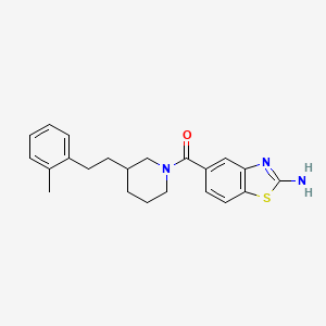 5-({3-[2-(2-methylphenyl)ethyl]-1-piperidinyl}carbonyl)-1,3-benzothiazol-2-amine