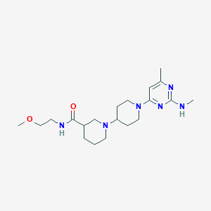 N-(2-methoxyethyl)-1'-[6-methyl-2-(methylamino)pyrimidin-4-yl]-1,4'-bipiperidine-3-carboxamide