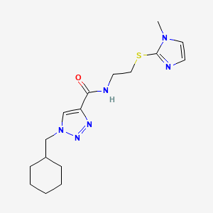 1-(cyclohexylmethyl)-N-{2-[(1-methyl-1H-imidazol-2-yl)thio]ethyl}-1H-1,2,3-triazole-4-carboxamide