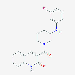 molecular formula C21H20FN3O2 B5257615 3-({3-[(3-fluorophenyl)amino]-1-piperidinyl}carbonyl)-2(1H)-quinolinone 