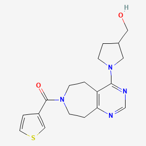 {1-[7-(3-thienylcarbonyl)-6,7,8,9-tetrahydro-5H-pyrimido[4,5-d]azepin-4-yl]pyrrolidin-3-yl}methanol