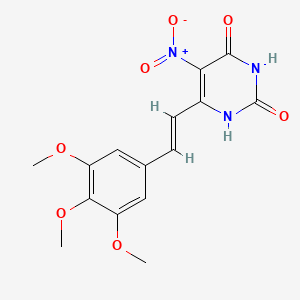 5-nitro-6-[(E)-2-(3,4,5-trimethoxyphenyl)ethenyl]-1H-pyrimidine-2,4-dione