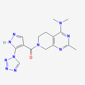 N,N,2-trimethyl-7-{[3-(1H-tetrazol-1-yl)-1H-pyrazol-4-yl]carbonyl}-5,6,7,8-tetrahydropyrido[3,4-d]pyrimidin-4-amine