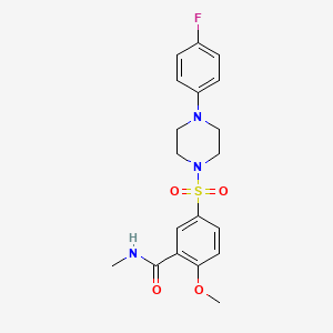 5-{[4-(4-fluorophenyl)-1-piperazinyl]sulfonyl}-2-methoxy-N-methylbenzamide