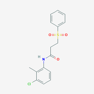 N-(3-chloro-2-methylphenyl)-3-(phenylsulfonyl)propanamide