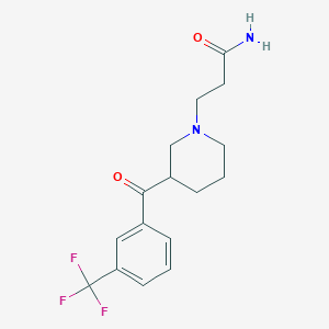 3-{3-[3-(trifluoromethyl)benzoyl]piperidin-1-yl}propanamide