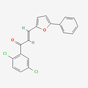 molecular formula C19H12Cl2O2 B5257670 1-(2,5-dichlorophenyl)-3-(5-phenyl-2-furyl)-2-propen-1-one 