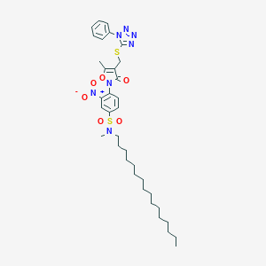 N-hexadecyl-N-methyl-4-[5-methyl-3-oxo-4-[(1-phenyltetrazol-5-yl)sulfanylmethyl]-1,2-oxazol-2-yl]-3-nitrobenzenesulfonamide