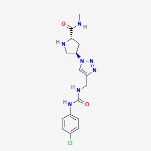 (4R)-4-{4-[({[(4-chlorophenyl)amino]carbonyl}amino)methyl]-1H-1,2,3-triazol-1-yl}-N-methyl-L-prolinamide hydrochloride