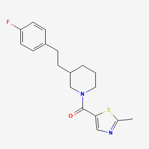 3-[2-(4-fluorophenyl)ethyl]-1-[(2-methyl-1,3-thiazol-5-yl)carbonyl]piperidine