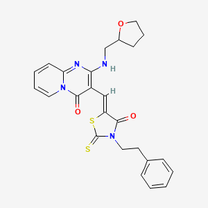 3-{[4-oxo-3-(2-phenylethyl)-2-thioxo-1,3-thiazolidin-5-ylidene]methyl}-2-[(tetrahydro-2-furanylmethyl)amino]-4H-pyrido[1,2-a]pyrimidin-4-one