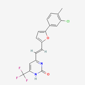 6-{2-[5-(3-chloro-4-methylphenyl)-2-furyl]vinyl}-4-(trifluoromethyl)-2(1H)-pyrimidinone