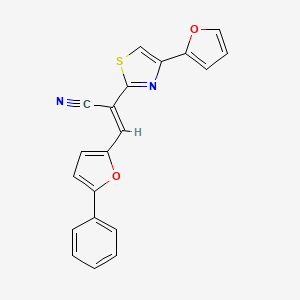 2-[4-(2-furyl)-1,3-thiazol-2-yl]-3-(5-phenyl-2-furyl)acrylonitrile