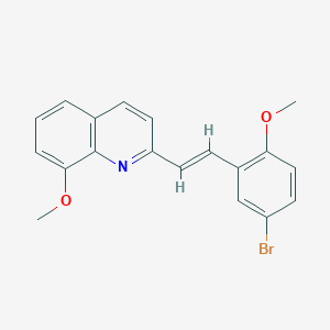 molecular formula C19H16BrNO2 B5257835 2-[2-(5-bromo-2-methoxyphenyl)vinyl]-8-methoxyquinoline 