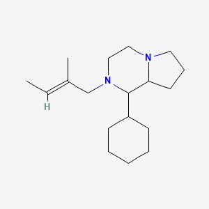 molecular formula C18H32N2 B5257859 1-cyclohexyl-2-(2-methyl-2-buten-1-yl)octahydropyrrolo[1,2-a]pyrazine 