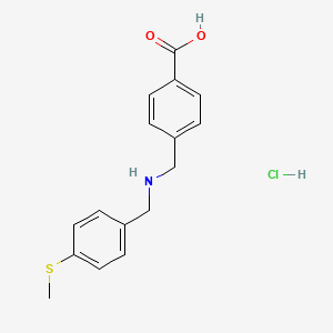 4-[[(4-Methylsulfanylphenyl)methylamino]methyl]benzoic acid;hydrochloride