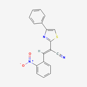 3-(2-nitrophenyl)-2-(4-phenyl-1,3-thiazol-2-yl)acrylonitrile