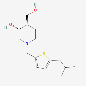 (3R,4R)-4-(hydroxymethyl)-1-[[5-(2-methylpropyl)thiophen-2-yl]methyl]piperidin-3-ol