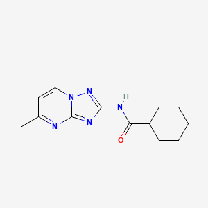 N-{5,7-Dimethyl-[1,2,4]triazolo[1,5-A]pyrimidin-2-YL}cyclohexanecarboxamide