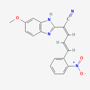 (2Z,4E)-2-(6-methoxy-1H-benzimidazol-2-yl)-5-(2-nitrophenyl)penta-2,4-dienenitrile