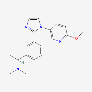 (1-{3-[1-(6-methoxypyridin-3-yl)-1H-imidazol-2-yl]phenyl}ethyl)dimethylamine